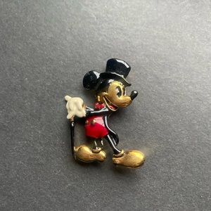 Napier Disney Mickey Mouse in top hat brooch